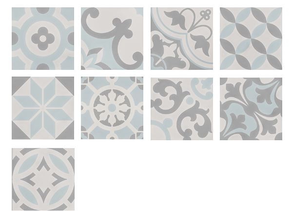 PŁYTKI PATCHWORKOWE WOW Cement Tradition Decor Mix WARM 18,5X18,5 TR 10959