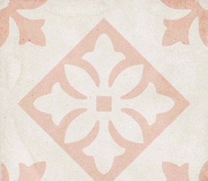 Gresy małe w kwadracie z różowym wzorem Equipe Art Nouveau Padua Pink 20x20