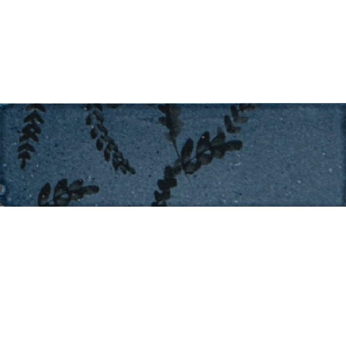 Marazzi Rice Blu Decoro Leaf Lux 5x15 M96W płytki cegiełki 141460