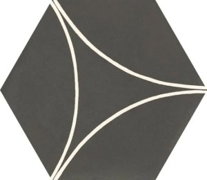 Marazzi Cementum Carbon Decoro Arco 18,2x21 M9W3 płytki heksagonalne dekoracyjne