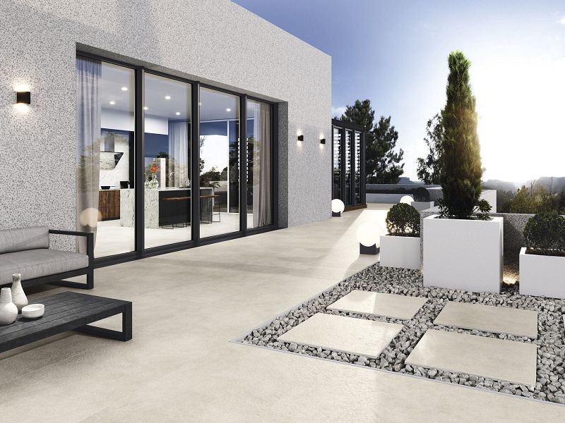 Baldocer Asphalt Off White Anti-Slip 80x80 płytki betonowe gresowe 115389