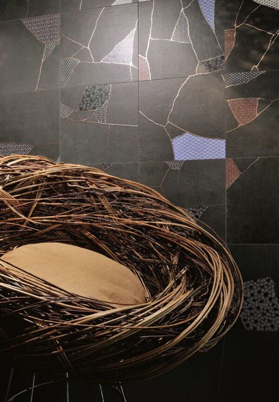 Fioranese Kintsugi Japan Hibi Darkness 60,4x60,4 płytka imituąca kamień KTJ600R 130295