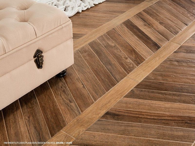 Rondine Vintage Dore Chevron 7,5x40,7 płytka gresowa 150479