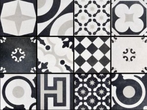 Płytki patchworkowe czarno biały Fioranese Cementine Black&amp;White Mix 20x20