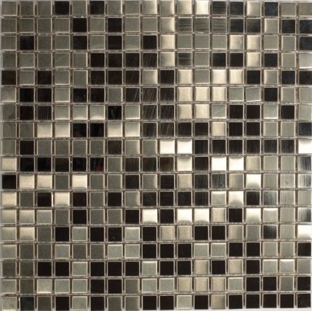 Mozaika złota czarna metal świecąca Dell Arte Royal Steel 30,5x30,5 31074