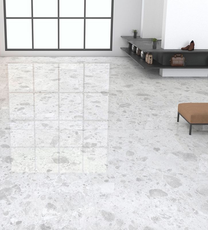 ITT Amsterdam White Polished Rect. 60x120 płytka gresowa imitująca lastryko 134610