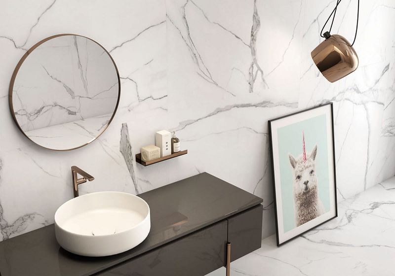 Geotiles Nilo Blanco Natural Rectified 60x60 płytka podłogowa imitująca marmur 132509