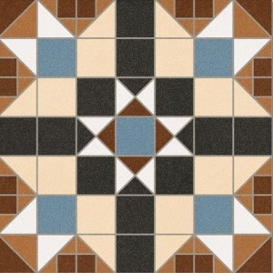Vives Dorset Marrón 31,6x31,6 płytka podłogowa patchwork