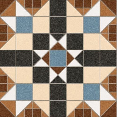 Vives Dorset Marrón 31,6x31,6 płytka podłogowa patchwork 152880