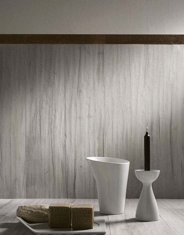 Płytki drewno jasno szare rustykalne ABK Soleras Bianco Rett 40x170 86230