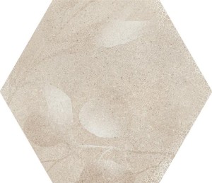 ITT Blossom Beige Matt 23x27 płytka heksagonalna motyw kwiatowy