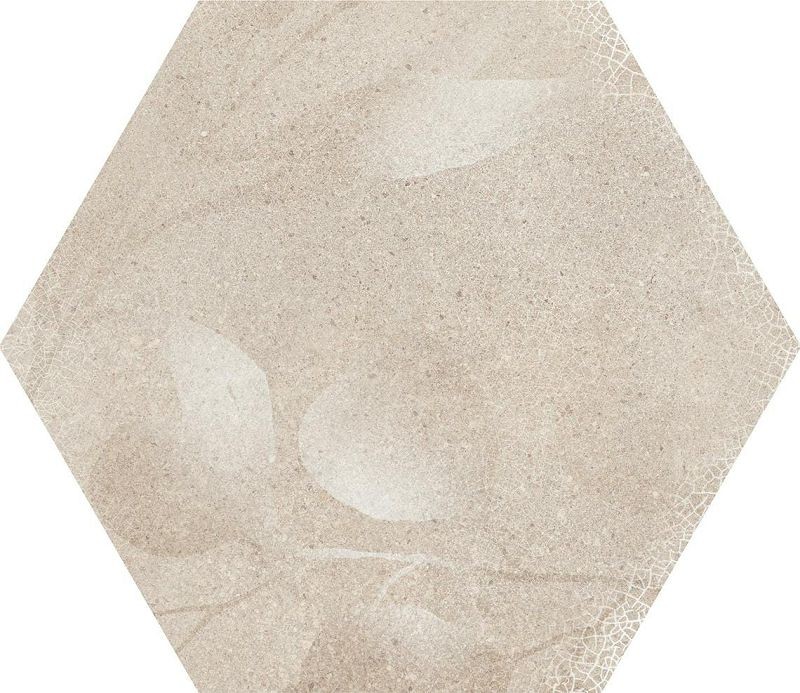 ITT Blossom Beige Matt 23x27 płytka heksagonalna motyw kwiatowy 134827