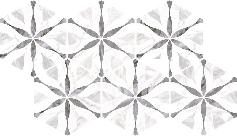 Equipe Bardiglio Flower 17,5x20 płytka heksagonalna patchwork 126873