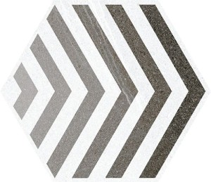 Vives Seine Hexágono Lacroix Gris 23x26,6 płytki patchworkowe gresowe