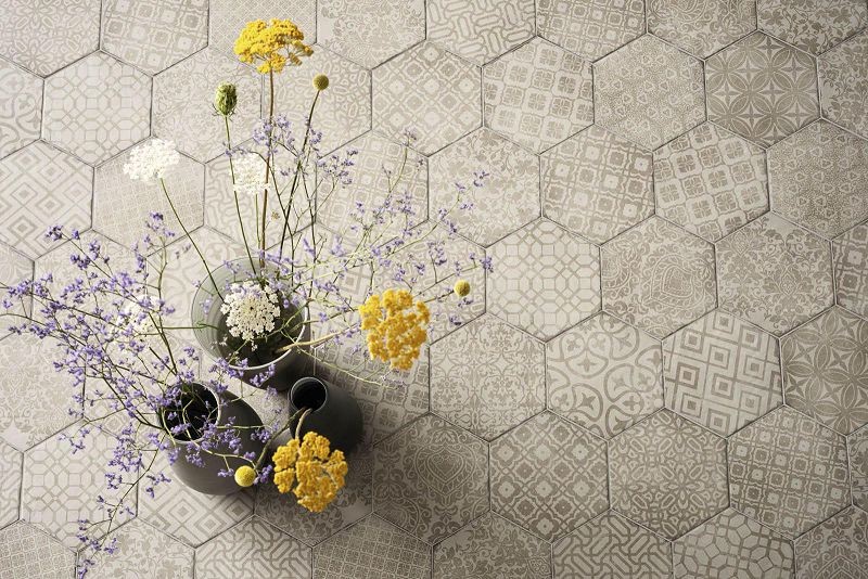 Marazzi Powder Decoro Deco CA 21x18,2 MNRT płytka heksagonalna 141307