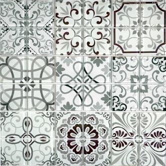 Mozaika szkło patchwork biała czarna szara Metropol MM 0567 30,0x 30,0 85010