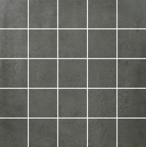 Mozaika ścienna beton ciemno szary salon Saloni Interior Moz. Gris 30x30