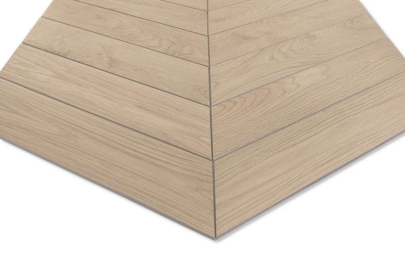 Emil Ceramica Mimesis Ecru Chevron Nat. 11x54 EKPC płytki drewnopodobne jodełka 126100