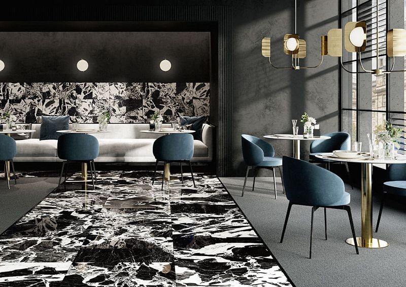 Fioranese Prestige Black Antique Effect Polished 74x74 M3757LR płytka gresowa 162201