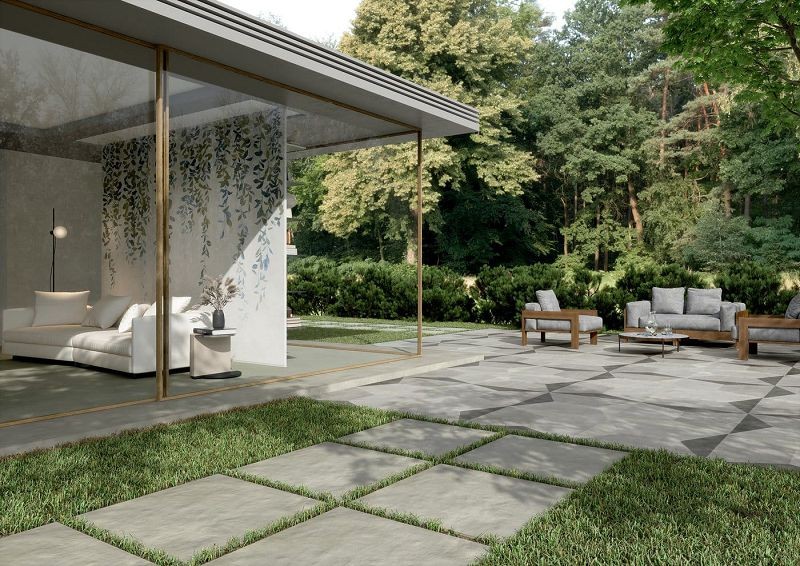 Marca Corona Multiforme Perla Strutturato 80x80 I844 płytki gresowe tarasowe 20 mm 106902