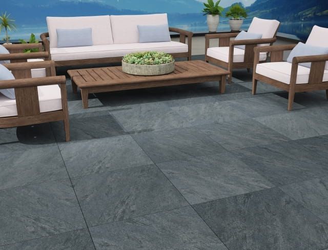 Dakota Grey Rett. 60x60 20 mm płyty tarasowe gresowe imitujące kamień 106533