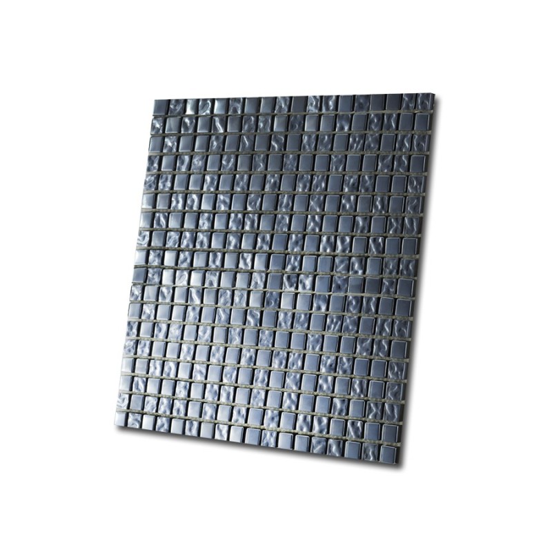 Mozaika czarna kolory srebra mix mała kostka Ell Casa Carbon Glossy 30,5x30,5 85895