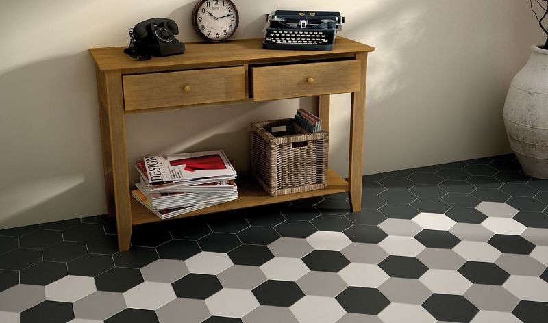 Equipe Hexatile Negro Mate 17,5x20 płytka podłogowa 158406