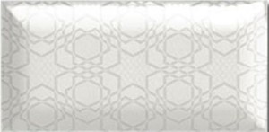 Cegielki biale wypukle satynowe ze wzorem Mainzu Bumpy Luxor White 10x20
