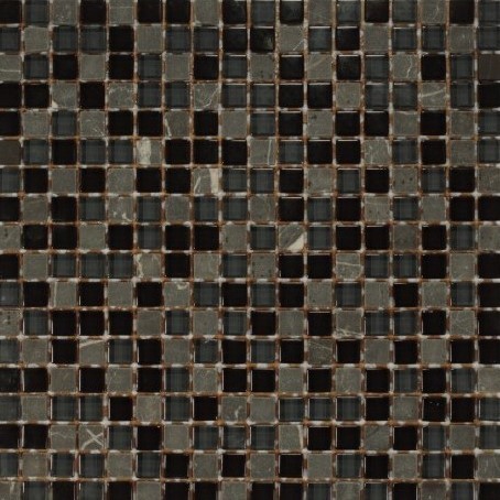 Mozaika szkło szare czarne kamień szary Dell Arte Mozaika Rustico Nero 30,5x30,5 31011