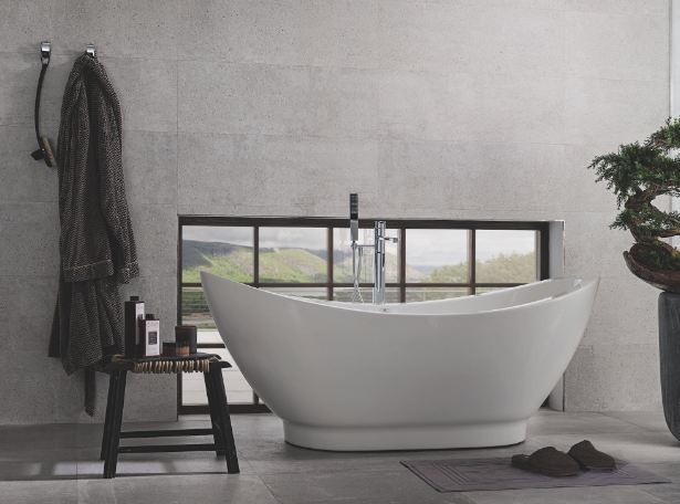 Płytki beton szary Porcelanosa Dover Acero P34707591 33,3x100 43055