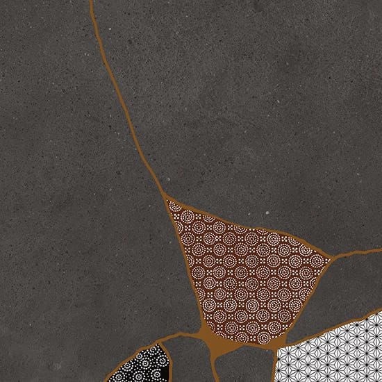 Fioranese Kintsugi Japan Hibi Darkness 60,4x60,4 płytka imituąca kamień KTJ600R 130294