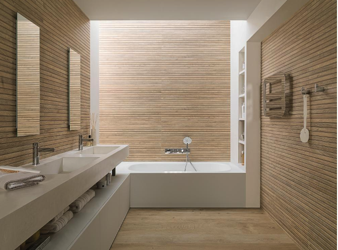Płytki dekor-paseczki drewno beż Porcelanosa Lexington Maple P35800231 45x120 76800