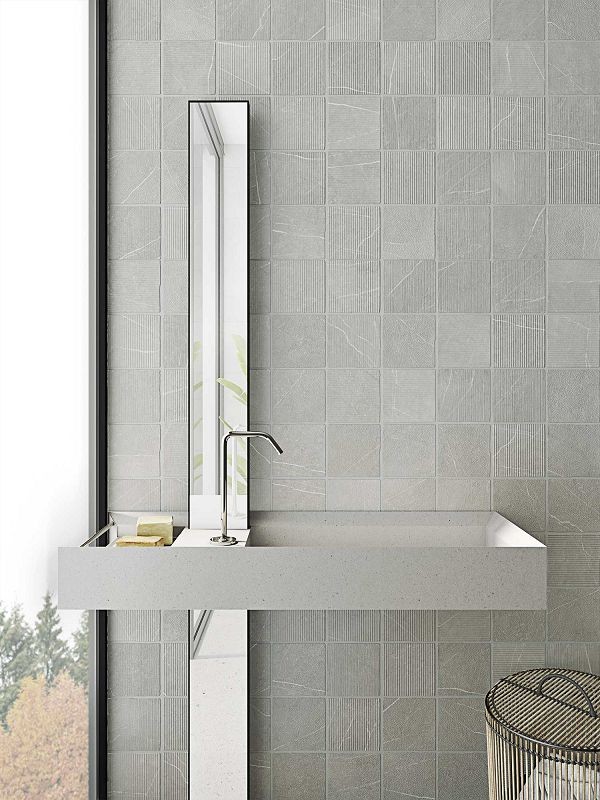 WOW Gea Carved Grey 12x12 płytka ścienna dekoracyjna 155900