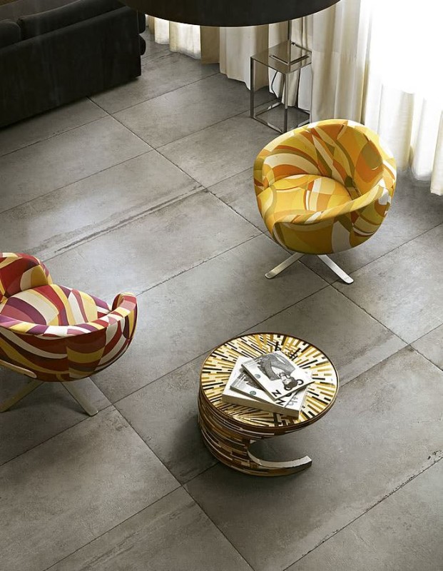 Płytki cienkie duże kamień przetarty stary jasno szary beton Florim Rex La Roche di Rex Blanco Smoof 120x240 97814