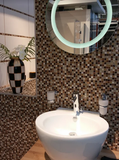 Mozaika mix brązowa beżowa naturalny kamień szkło Metropol MM 0138 30,0 x 30,0 74165