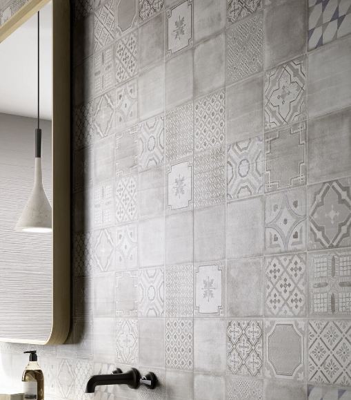 Płytki ścienne, szare Marazzi Materika Decoro Grigio/Antracite 40x120 37312
