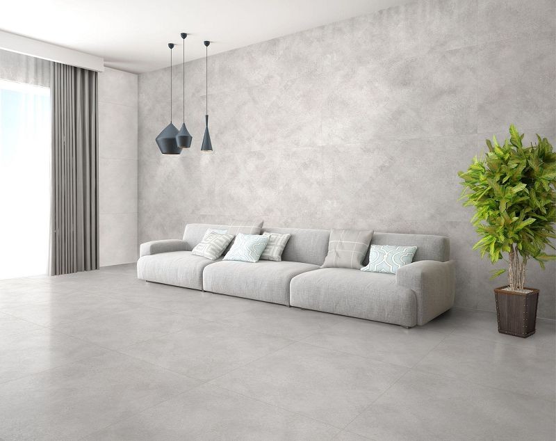 Absolut Keramika Oleron Grey Lappato 80x80 płytka imitująca beton 108042