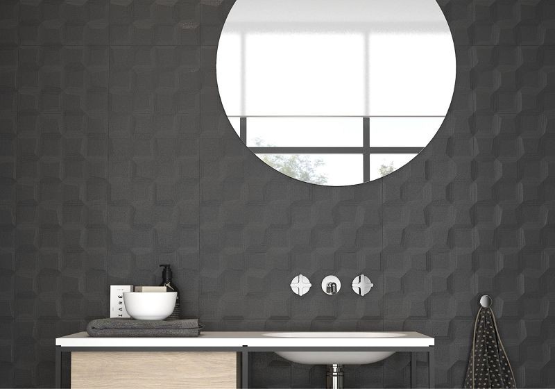 Saloni Brilliant Sector Negro Rett. 30x90 HFE310 płytki dekoracyjne ścienne perłowe 150715