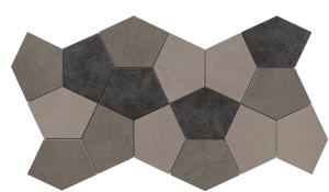 Mozaika imitująca beton architektoniczny Casalgrande Padana Resina Penta 31,6 × 63,2
