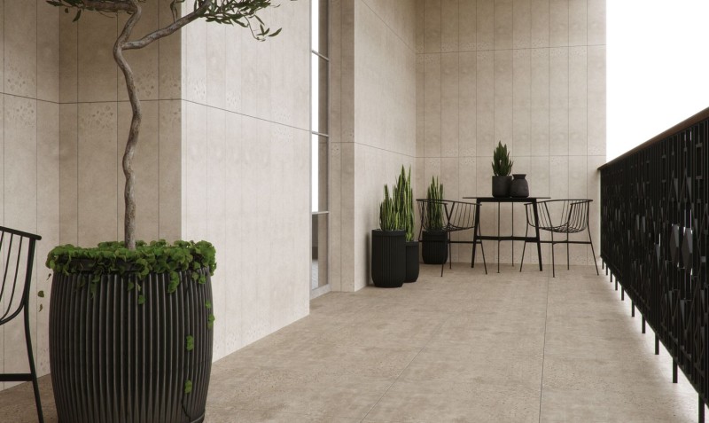 Płytki do basenów betonopodobne lastryko beżowe Fioranese Concrete CN602ER 60,4 × 60,4 73107