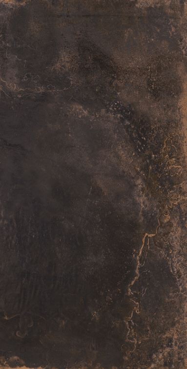 Płytki grafit przetarte ze rdzą metalizowane industrialne Sant Agostino Oxidart Black 60x120 79407