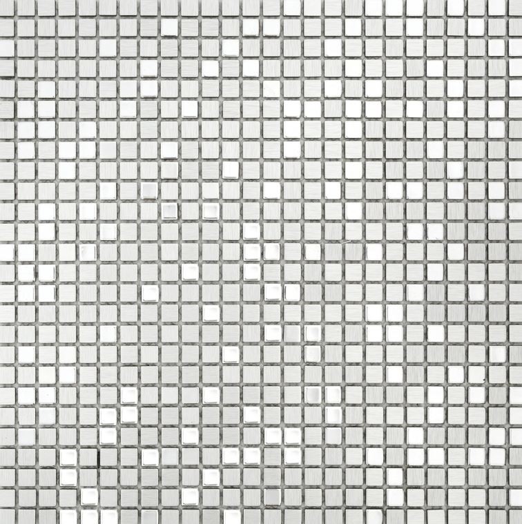 Mozaika srebrna świecąca metalowa Dell Arte Silver Flash 30x30 100098