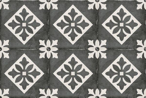 Equipe Art Nouveau Padua Black 20x20 płytka gresowa patchwork 164594