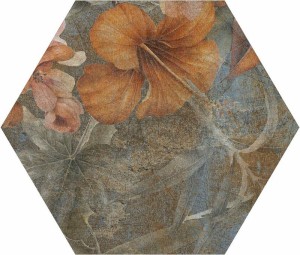 ITT Hibiscus Blue Matt 23x27 płytki heksagonalne