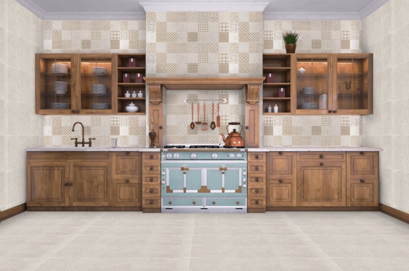 Płytki ścienne beton beżowe Porcelanosa Bottega Caliza 45x120 81258