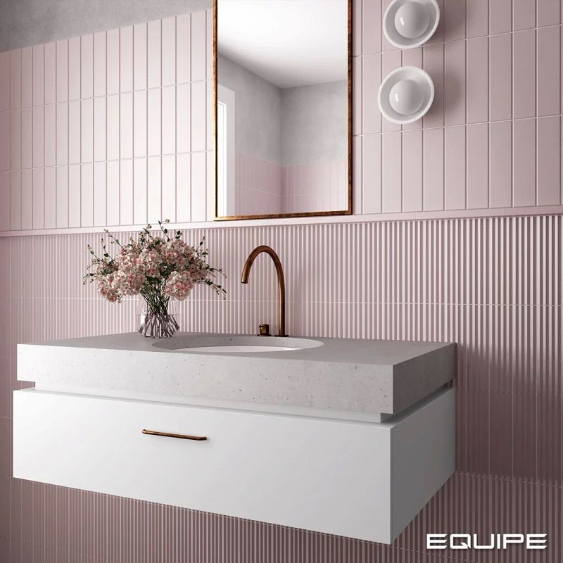 Equipe Costa Nova Praia Pink Stony Matt 5x20 płytki cegiełki dekoracyjne 3D 127360