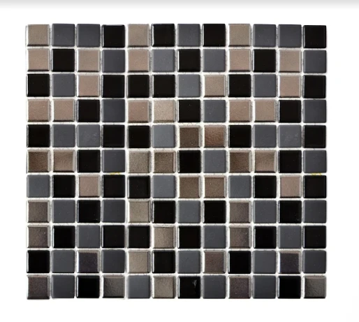 Mozaika mix czarny szary srebrny kwadrat mat Metropol MM 1107 32,6 x 30,0 78822