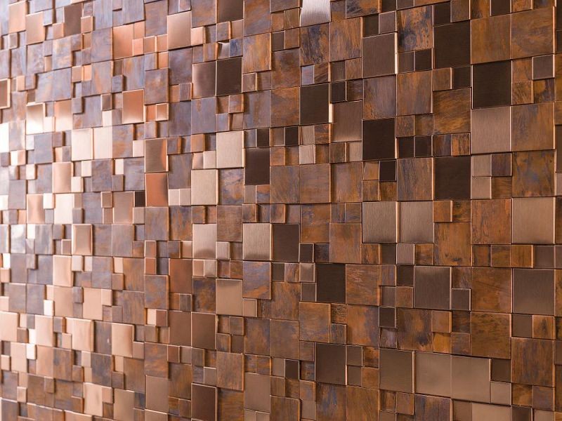 Lantic Colonial Metal Bronze 3D Cubes 30x30 mozaiki ścienne 103672