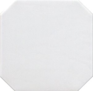 Płytki oktagonalne białe z czarną wstawką Equipe Octagon Blanco Mate 20x20