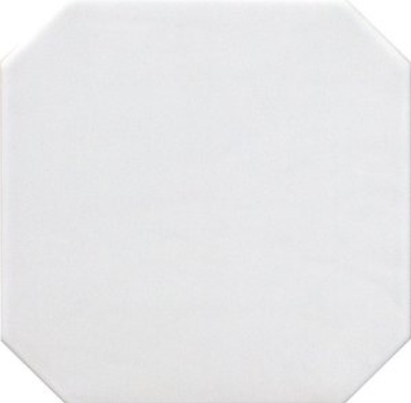 Płytki oktagonalne białe z czarną wstawką Equipe Octagon Blanco Mate 20x20 21183